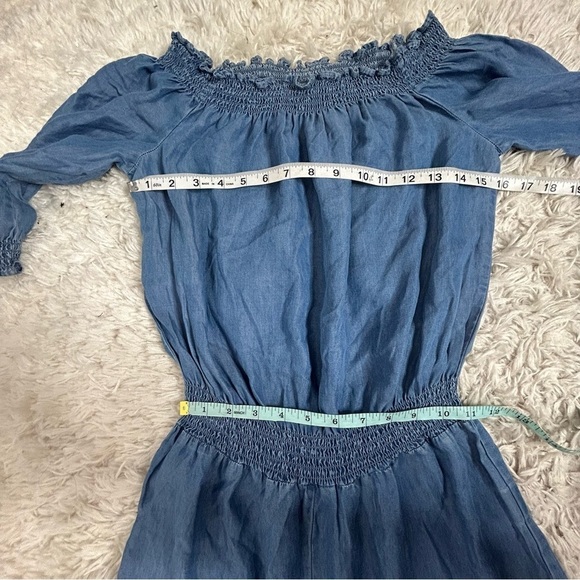 Walter Baker Chambray Wide Leg Off Shoulder Jumpsuit NWT - Picture 10 of 12